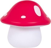 nachtlamp Paddenstoel junior 11 cm PVC rood