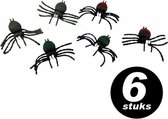 Halloween decoratie – Spinnen – 6 stuks