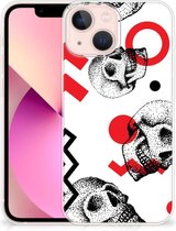 GSM Hoesje Geschikt voor iPhone13 mini TPU Bumper Skull Red