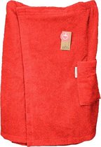 ARTG® Towelzz - Sauna Kilt - Heren -  met klittenband - Rood - Fire Red -(omvang tot 150cm heupomvang)