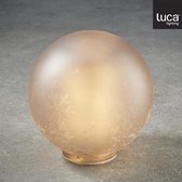 Luca Lighting - Decobal sneeuwvlok grijs 10 led battery operated - d18cm - Woonaccessoires en seizoensgebondendecoratie