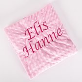 Couverture de minky brodée personnalisée rose de couverture de bébé, cadeau de bébé nouveau-né, couverture de bébé de coton, Nieuwe cadeau de Bébé