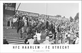 Walljar - HFC Haarlem - FC Utrecht '76 - Zwart wit poster met lijst