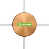 LEDatHOME - Mini cilindrische metalen 4-zijdige gat plafondkap - aansluitdoos