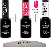 Victoria Vynn™ Gellak Starterspakket | Base Gel | Top Gel | Roze Gellak | Gel Nagellak Pink | Complete Gel Nagellak Set | 062