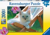 Ravensburger puzzel Wit Katje - Legpuzzel - 200XXL stukjes