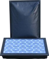 XL Laptray - Laptoptafel - Schootkussen - Extra Groot - Arte Ronda Azul - 50x37x9 cm