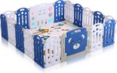 Happyment® Speelbox - Inclusief speelmat - Inklapbaar – Grondbox – Playpen  - Ballenbak  - 0-9 Jaar - 223x229 cm