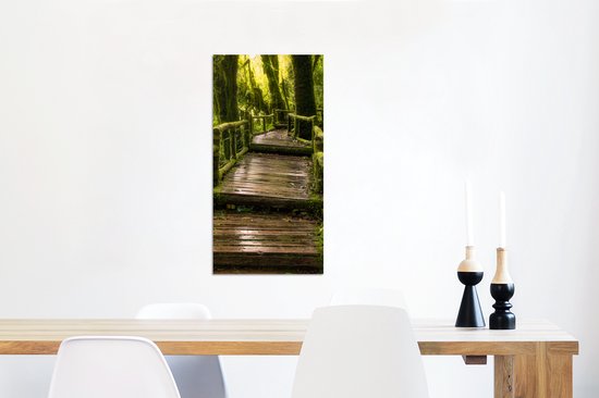 Décoration murale Métal - Peinture Aluminium - forêt tropicale et jungle - 40x80 cm