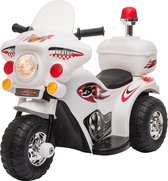 Elektrische Kindermotor met muziek en verlichting - Elektrische Kinderscooter - Speelgoed - 80L x 35W x 52H cm - Wit