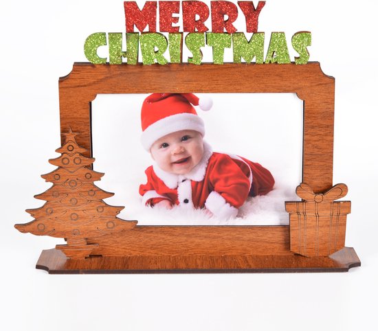 Fotolijst Kerst Decoratie - Baby Fotolijst met kerst Decor - Eerste Kerstcadeaus - Babyshower
