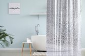 Su.B.dgn Douchegordijn 120x200 polyester badkamer douchegordijn wasbaar met 12 ringen | Water Kubus