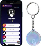 TapHet - Sleutelhanger SHINY - Jouw Socials Delen Met 1 Tap - NFC Sleutelhanger - Digitaal Visitekaartje - Telefoon Accessoires - Social Media Marketing - Contactloos - NFC Tags