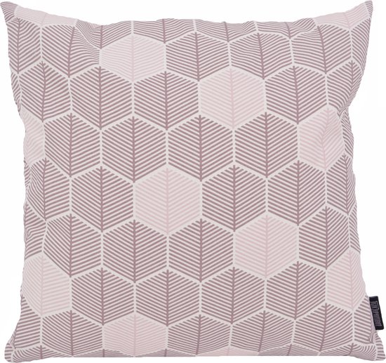 Hexagon Paars Kussenhoes | Katoen / Polyester | 45 x 45 cm