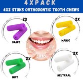 4x2 Orthodontische Chewies Voor Aligner - Orthodontic Chews - 4 Kleur - Mint, Grape, Mango, Neutraal