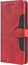 Apple iPhone 13 Telefoonhoesje | PU Leren Book case | Rood