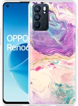 Oppo Reno6 5G Hoesje Dromerige Kleuren - Designed by Cazy