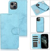 Bookcase Apple iPhone 13 | Hoogwaardig Pu Leren Telefoonhoesje | Lederen Wallet Case | Licht Blauw