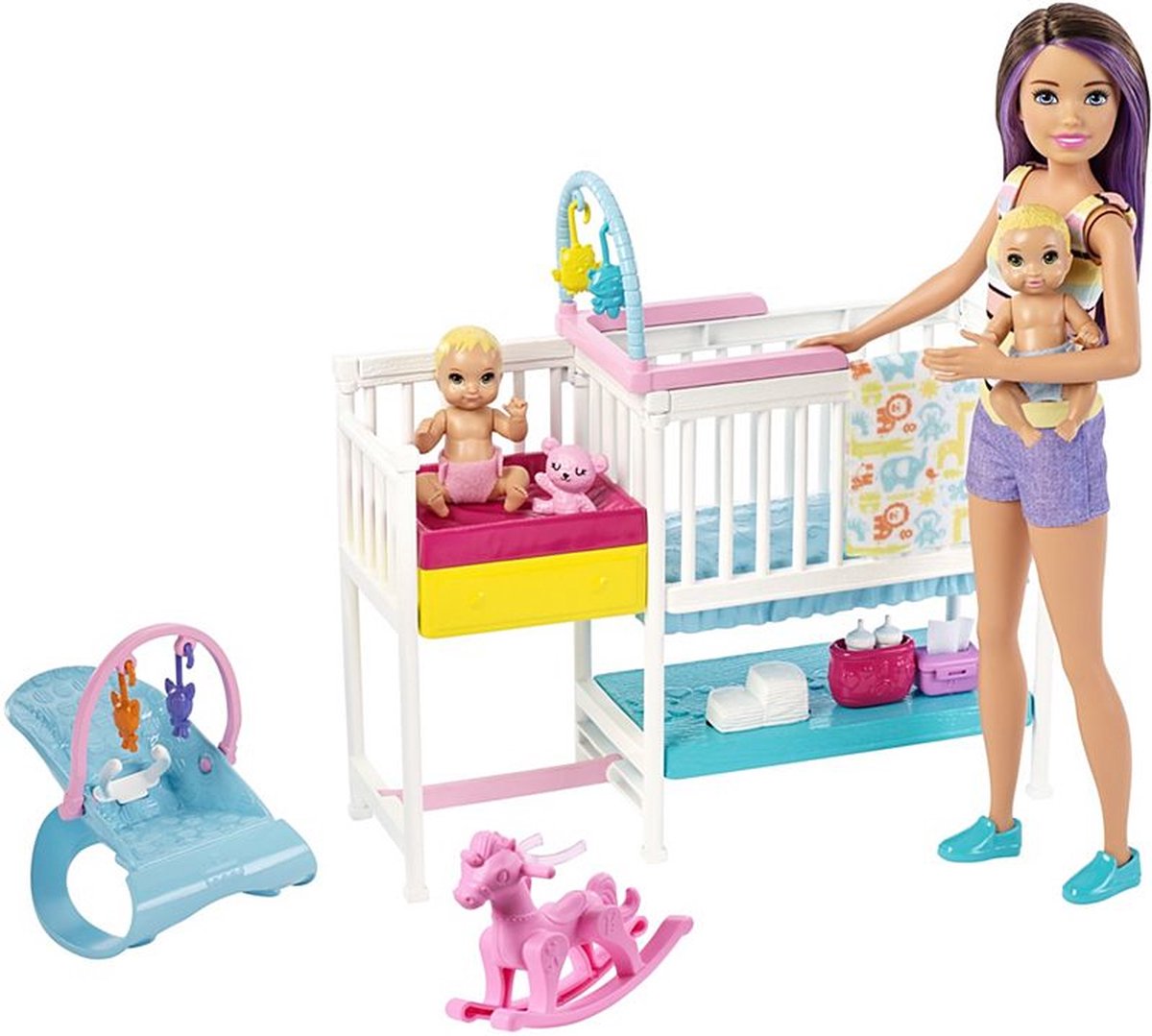 Vermindering Watt privacy Barbie Babysitter Skipper Kinderspeelkamer Speelset - Barbiepop | bol.com