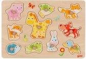 Puzzel baby dieren - Houten puzzel - 1 jaar - goki puzzel