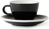 Tasse et soucoupe AMCE Flat White - 150ml - Penguin (noir) - tasse à café - vaisselle en porcelaine