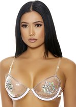 Clear Things Up Rhinestone Bra - Multicolor - One Size - Maat One Size