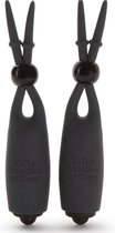 Sweet Tease Vibrating Nipple Clamps - Black - Clamps