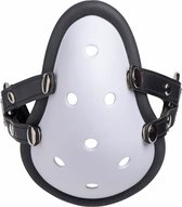 Musk Athletic Cup Muzzle with Removable Straps - White - Bondage Toys