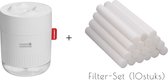 Hummi Snow Mountain Met Filterset (10Stuks) | Draadloos, Oplaadbare Luchtbevochtiger 500ML | Wit |Wireless, Rechargeable Humidifier | Aromatherapie | Aroma Diffuser | Vernevelaar |