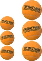 Tuff Balls Squeak 6cm 3-Pack Oranje