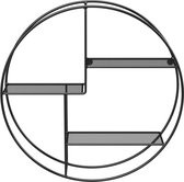 Design wandplank rond zwart