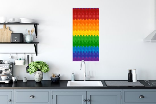 Poster Patoon - Regenboog - 40x80 cm