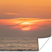 Affiche Coucher de soleil sur la mer - 100x100 cm XXL