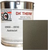 DK Therm Hittebestendige Verf Serie 900 - Blik 1 kg - Bestendig tot 900° - 930 Antraciet