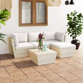 Decoways - 5-delige Loungeset met kussens pallet vurenhout