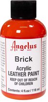 Angelus Leather Acrylic Paint - textielverf voor leren stoffen - acrylbasis - Brick - 118ml