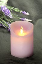 Candles by Milanne, 2.0 Vlamloze ledkaars uit echte kaarsenwax LILA, hoogte 10 cm, de topper van Kerst 2021 - BEKIJK VIDEO