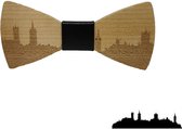 DWIH - houten Vlinderdas - Vlinderstrik van hout - Skyline - Gent