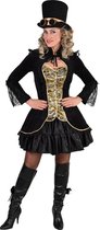 Magic By Freddy's - Jaren 20 Danseressen Kostuum - Vergulde Bourgeoisie Jas Zwart Vrouw - zwart - Small - Carnavalskleding - Verkleedkleding
