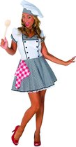 Wilbers & Wilbers - Eten & Drinken Kostuum - Lekker Potje Kokkin Restaurant - Vrouw - - Maat 44 - Carnavalskleding - Verkleedkleding