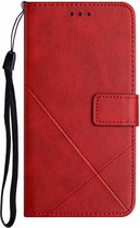 Hoesje iPhone 12 Mini - Wallet case - Book cover - Case shockproof - Hoesje met ruimte voor pasjes - Rood