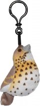 hangertje zanglijster 13 cm pluche bruin