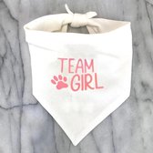 Gender reveal honden bandana Team Girl - genderreveal - babyshower - bandana - hond
