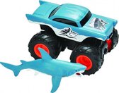 speelset truck en haai junior zwart/blauw 2-delig