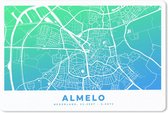 Bol.com Bureau onderlegger - Muismat - Bureau mat - Stadskaart - Almelo - Blauw - 60x40 cm aanbieding