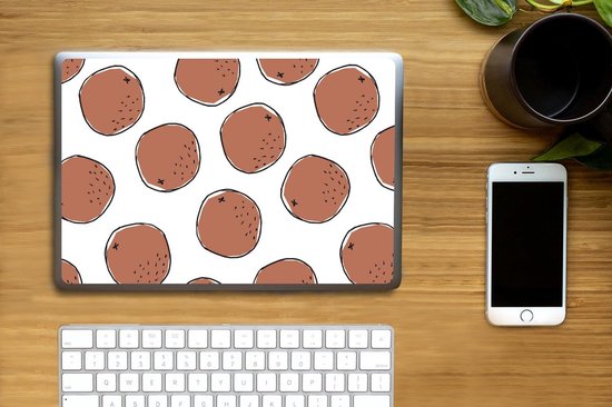 Laptop sticker - 10.1 inch - Kokosnoten - Zomer - Patroon - 25x18cm - Laptopstickers - Laptop skin - Cover