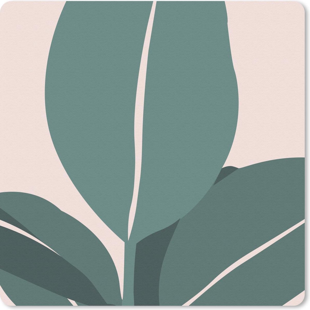 Muismat 30x30 cm - Mousepad Zomer - Bladeren - Abstract - Muismatten