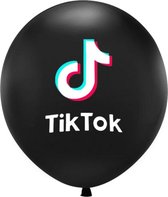 TikTok Ballon 10 Stuks Zwart Tik Tok Ballonnen Verjaardag Feestje
