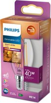 Philips LED Kaars Transparant - 40 W - E14 - Dimbaar warmwit licht