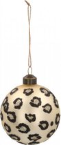 Totally Christmas | Kerstbal Luipaard | 8 cm | Kerstballen | Gold | 4 Stuks